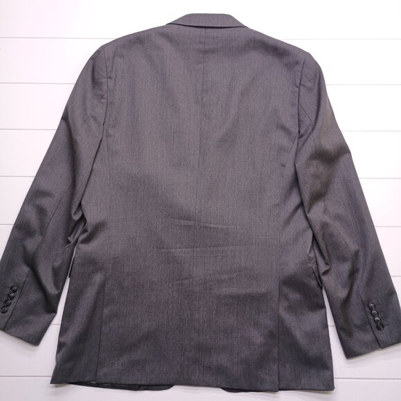 Stafford Gray Wool Blend Blazer 42L Classic Fit Travel Suit Jacket Timeless - Picture 4 of 12